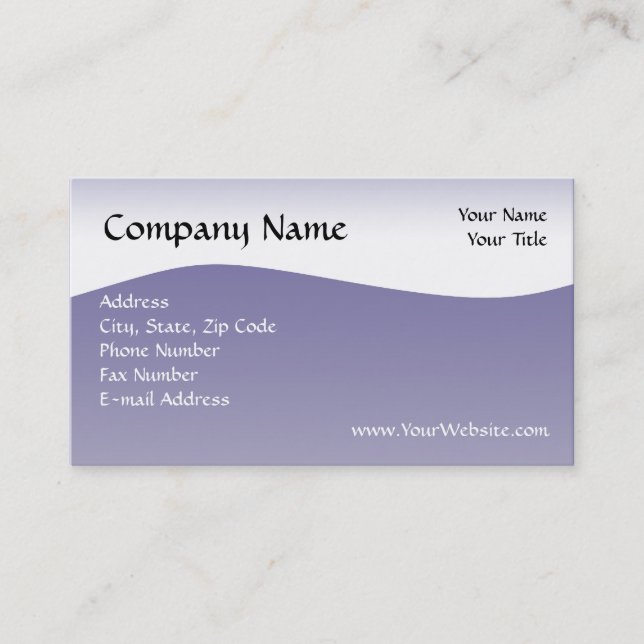 Navy Wave Business Card, Design Online Business Card (Front)