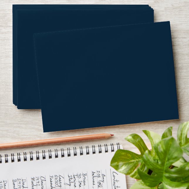 Navy Wedding Envelope (Stacked)