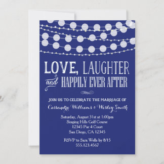 Navy Wedding Invitation