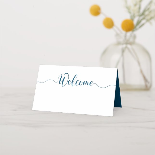 Navy Wedding Place Cards (Front)