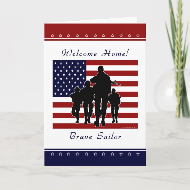 Navy - Welcome Home Sailor Greeting Card (Front)