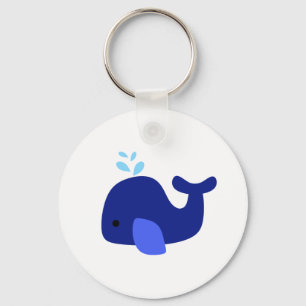 Navy Whale Keychain