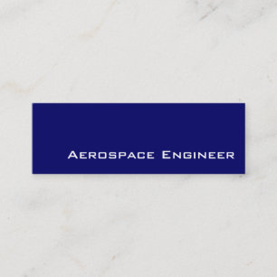 Navy white Aerospace Engineer business cards