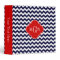 Navy White Chevron Red Quatrefoil 3 Monogram