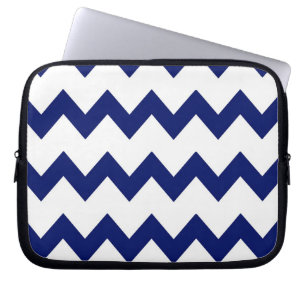 Navy White Chevrons Electronics Bag