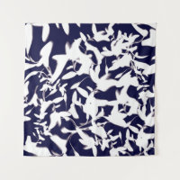 Navy & White colour pattern design made with plant