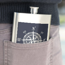 Navy & White Compass Nautical