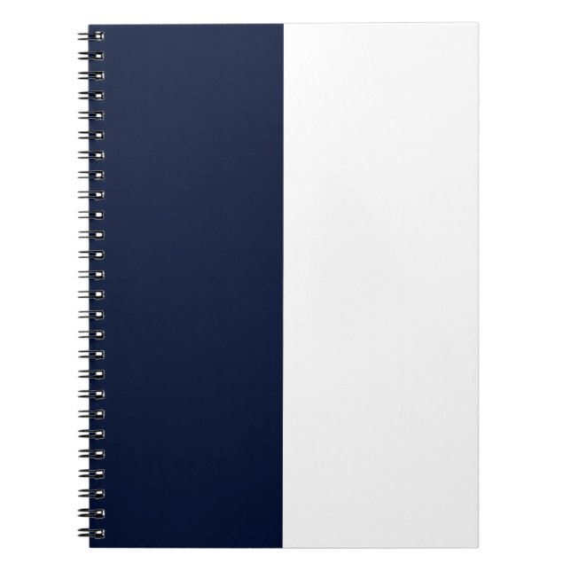 Navy & White CUSTOM Notebook (Front)