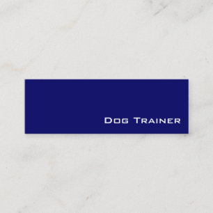 Navy white dog trainer business cards