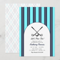 Navy, White, & Electric Blue Golf Birthday Party