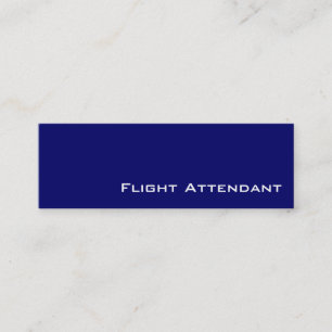 Navy white flight attendant business cards