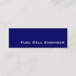 Navy white Fuel Cell Engineer business cards