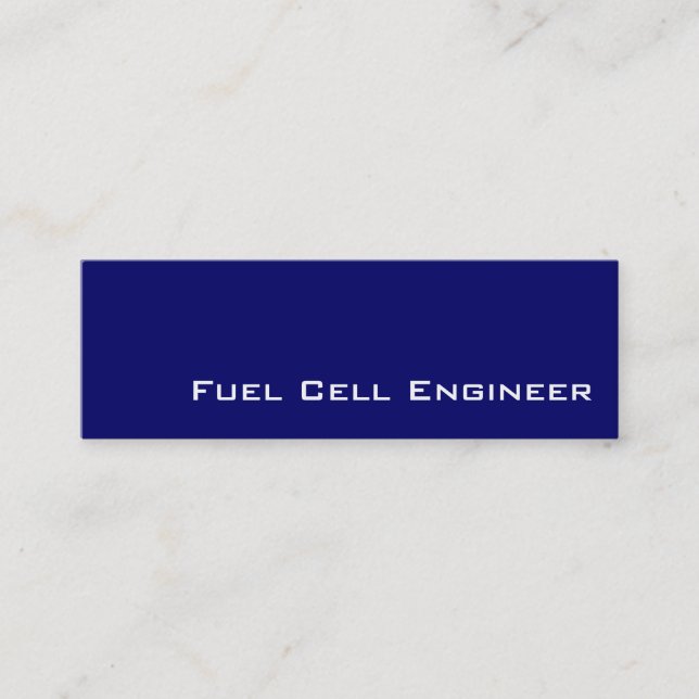 Navy white Fuel Cell Engineer business cards (Front)