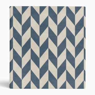 Navy & White Herringbone Classic Chevron Binder