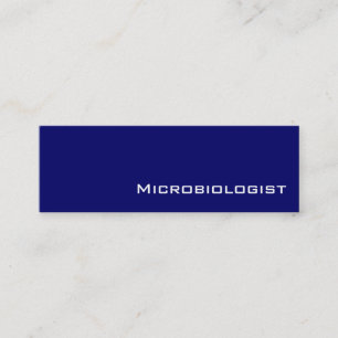 Navy white Microbiologist business cards