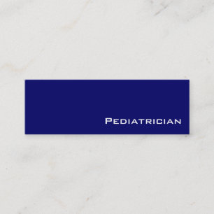 Navy white pediatrician business cards