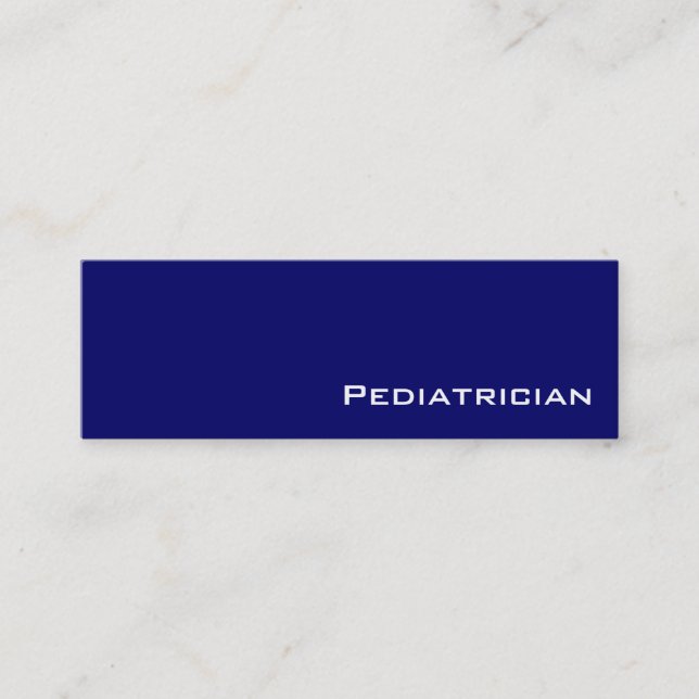 Navy white pediatrician business cards (Front)