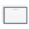 Navy & White Personalized Stationery Flat Card