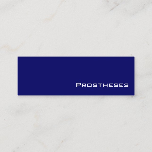 Navy white Prostheses business cards (Front)
