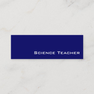 Navy white Science Teacher business cards