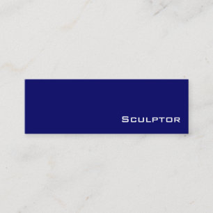 Navy white Sculptor business cards