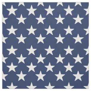 Navy White Stars Fabric
