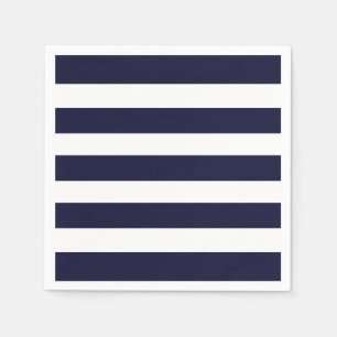 Navy & White Stripe Napkins