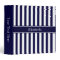 Navy White Stripe Navy Blue Ribbon Name Monogram