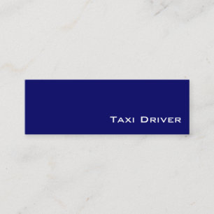 Navy white Taxi Driver business cards