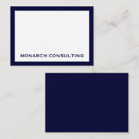 Navy White Typographic Business Name