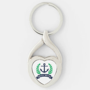 Navy Wife Anchor Keychain