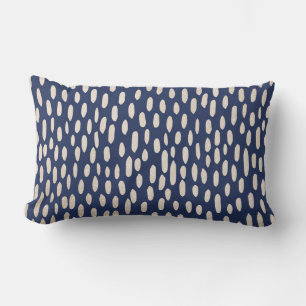 Navy with Cream Speckles Throw Pillow