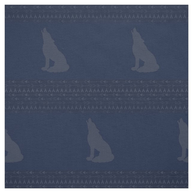 Navy Wolf Fabric (Swatch)
