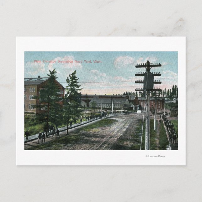 Navy Yard Main Entrance View Postcard (Front)