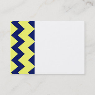 Navy Yellow Chevrons Business Card