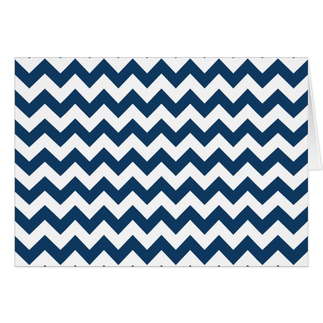 Navy Zigzag, Navy Chevron, Geometric Pattern (Front Horizontal)