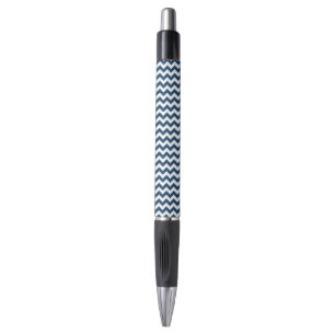 Navy Zigzag, Navy Chevron, Geometric Pattern Pen
