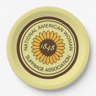 NAWSA Commorative Historic Suffragette Pin Paper Plate