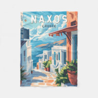 Naxos Greece Travel Art Vintage