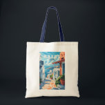 Naxos Greece Travel Art Vintage Tote Bag<br><div class="desc">Naxos retro vector travel design. Naxos is a Greek island in the South Aegean,  the largest of the Cyclades island group. Its fertile landscape spans mountain villages,  ancient ruins and long stretches of beach.</div>