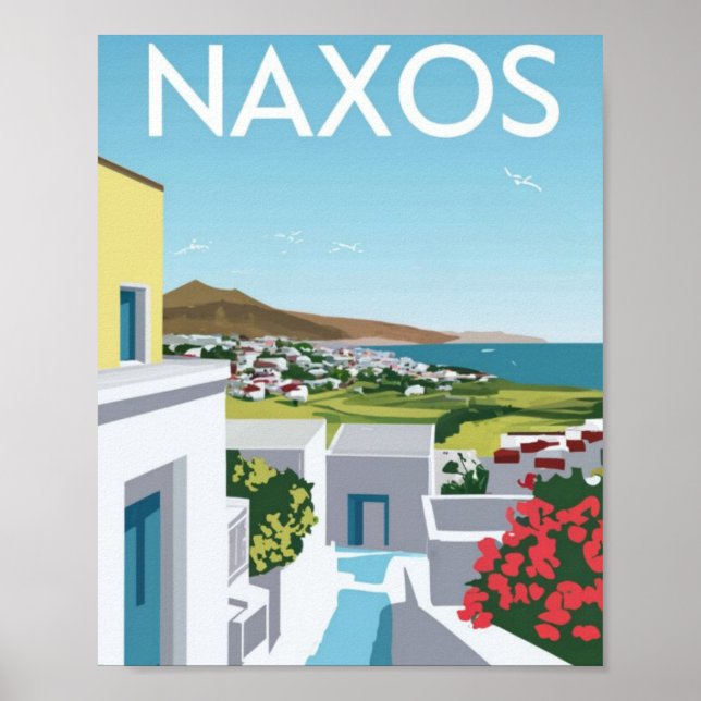 Naxos Greece Travel Poster (Front)