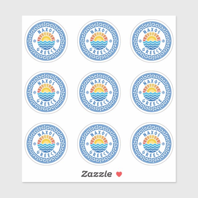 Naxos Island, Greece Multiple Pack Sticker (Sheet)