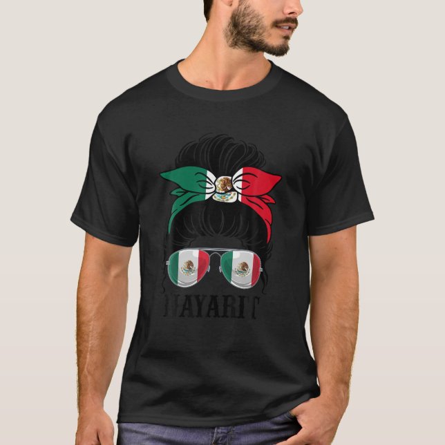 Nayarit Mexico Pride Mexican Flag State T Shirt (Front)