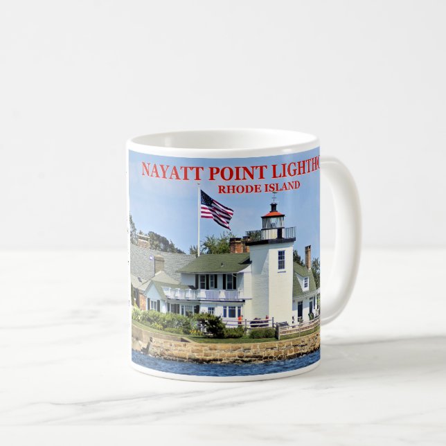 Nayatt Point Lighthouse, Rhode Island Mug (Front Right)