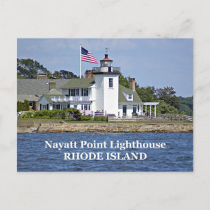 Nayatt Point Lighthouse, Rhode Island Postcard
