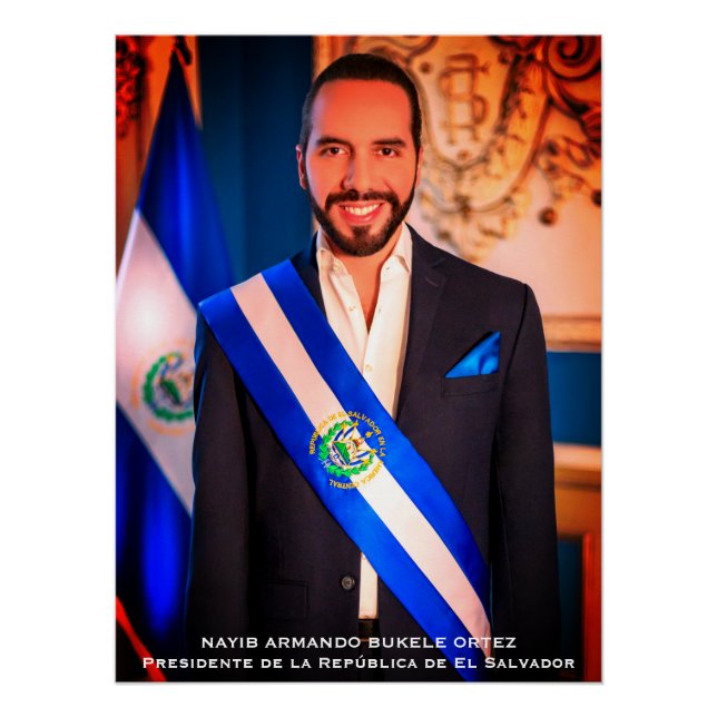 Nayib Bukele, President of El Salvadore Poster (Front)