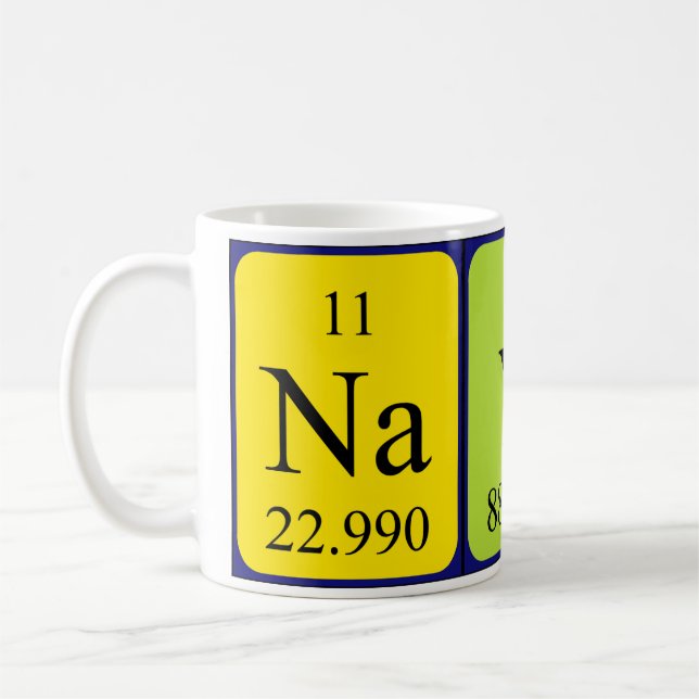 Nayla periodic table name mug (Left)