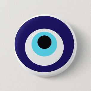 Nazar amulet (nazar boncuğu) 2 inch round button