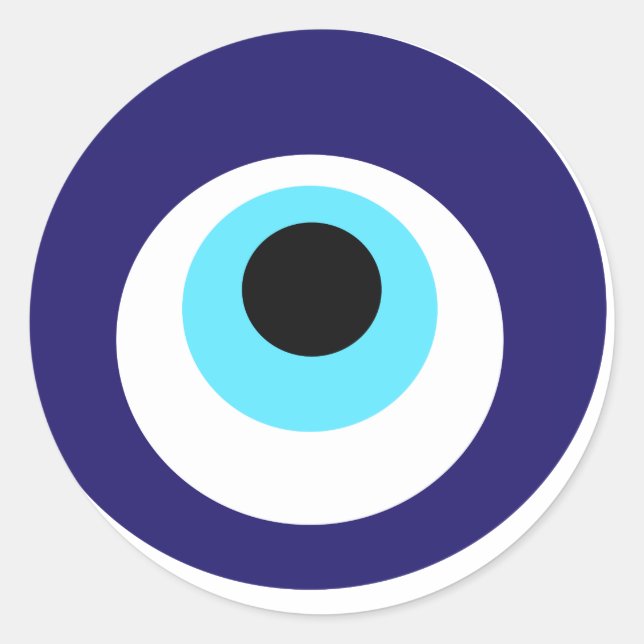 Nazar amulet (nazar boncuğu) classic round sticker (Front)
