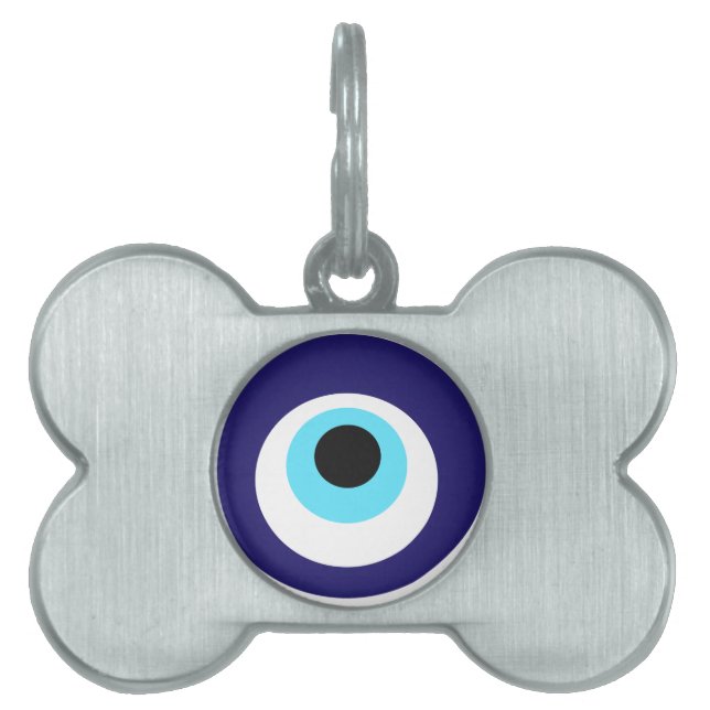 Nazar amulet (nazar boncuğu) pet name tag (Front)